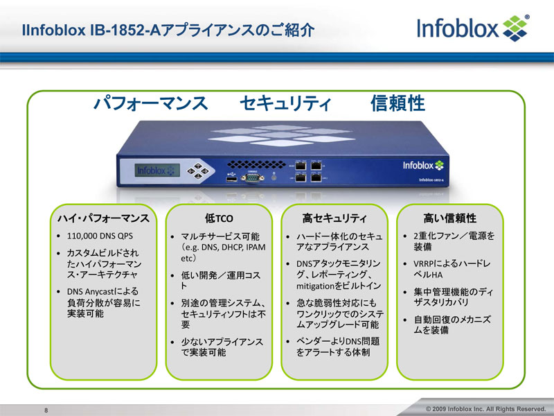 <strong>Infoblox-1852-Aの概要</strong>