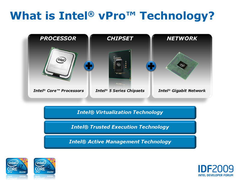<strong>vProは、Intel製のCPU、チップセット、ネットワークチップから構成される</strong>