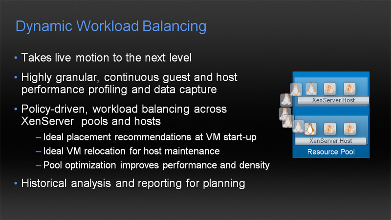 <strong>Dynamic Workload Balancingは、ライブマイグレーションの機能を強化する</strong>