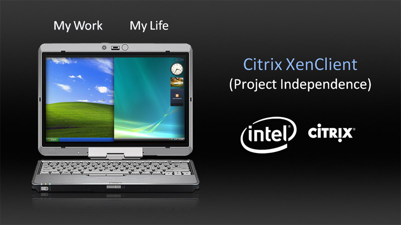 <strong>XenClientは、CitrixとIntelの共同プロジェクトだ。将来的には、デスクトップPCだけでなく、ノートPCでも仮想化が利用できるようになる</strong>
