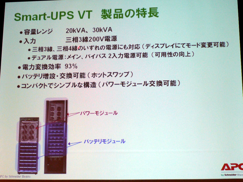 <strong>Smart-UPS VTの特徴</strong>