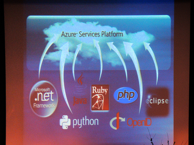 <b>マイクロソフトは、企業向けではクラウドのAzureに注力する。そこでは、.NETやJavaのほかに、Rubyも取り込む</b>