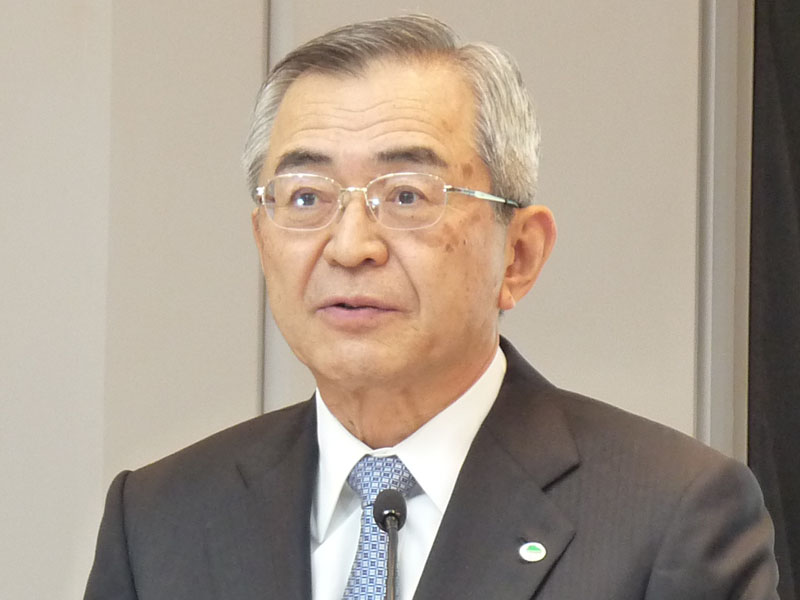 <strong>取締役 代表執行役 執行役会長 兼 執行役社長の川村隆氏</strong>