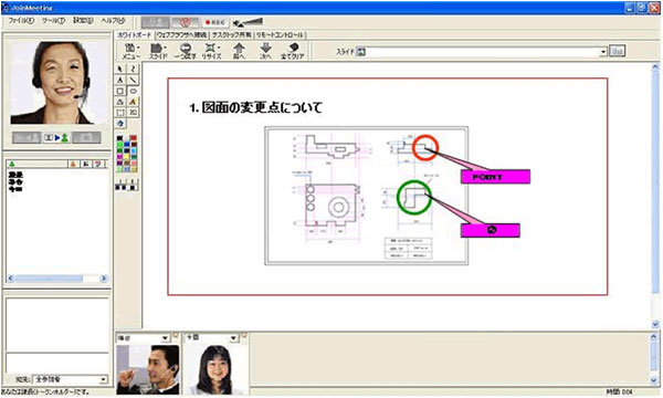 <strong>JoinMeeting easyの利用画面イメージ</strong>