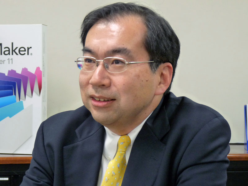 <strong>ファイルメーカー代表取締役社長の石井元氏</strong>