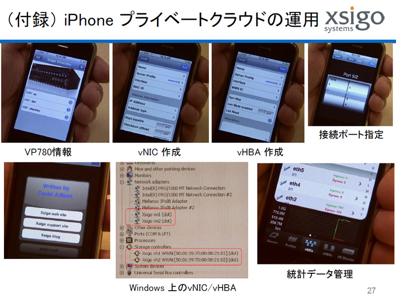 <b>クラウドのI/O環境もiPhoneで統合管理出来る</b>