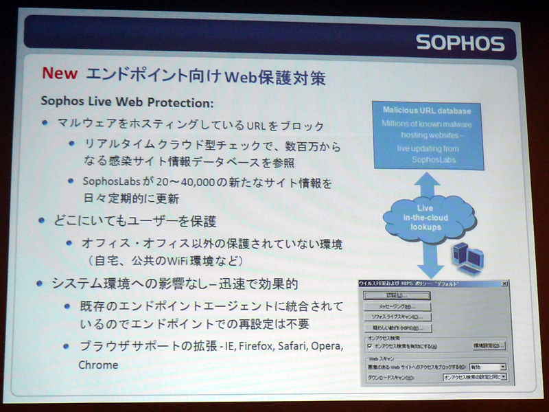 <strong>Sophos Live Web Protectionの概要</strong>